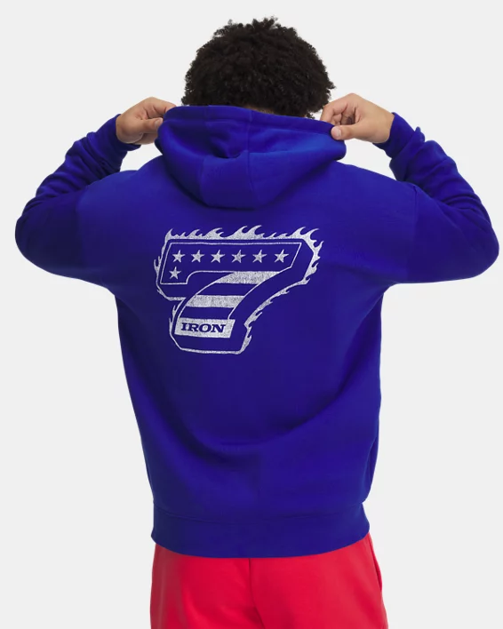 Under Armour Sudadera con cremallera completa Project Rock Icon Fleece para hombre   Rebajas de fin de temporada