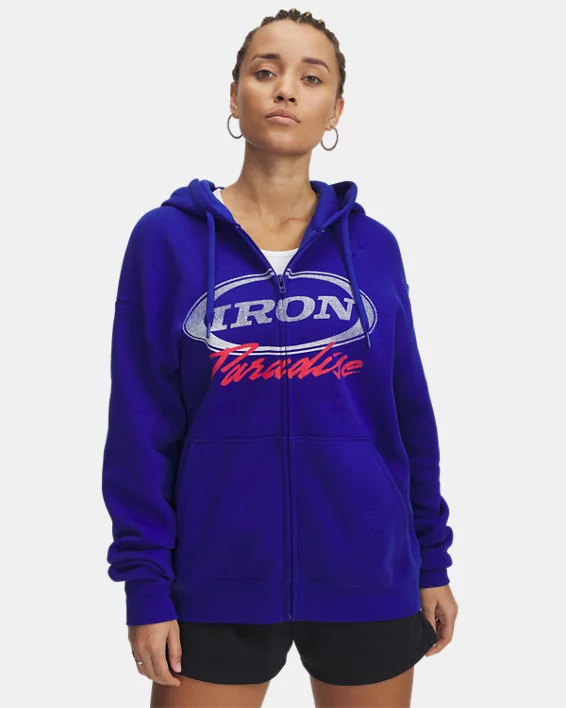 Under Armour Sudadera con cremallera completa Project Rock Iron Paradise para mujer   En línea