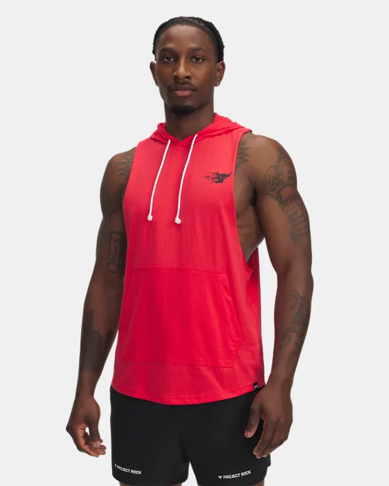 Under Armour Sudadera con capucha sin mangas Project Rock para hombre   Gran oferta