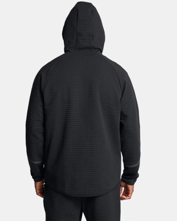 Under Armour Sudadera con cremallera completa UA Unstoppable Fleece Grid para hombre   Última moda