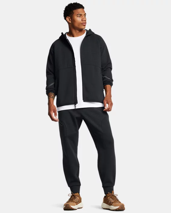 Under Armour Sudadera con cremallera completa UA Unstoppable Fleece Grid para hombre   Última moda