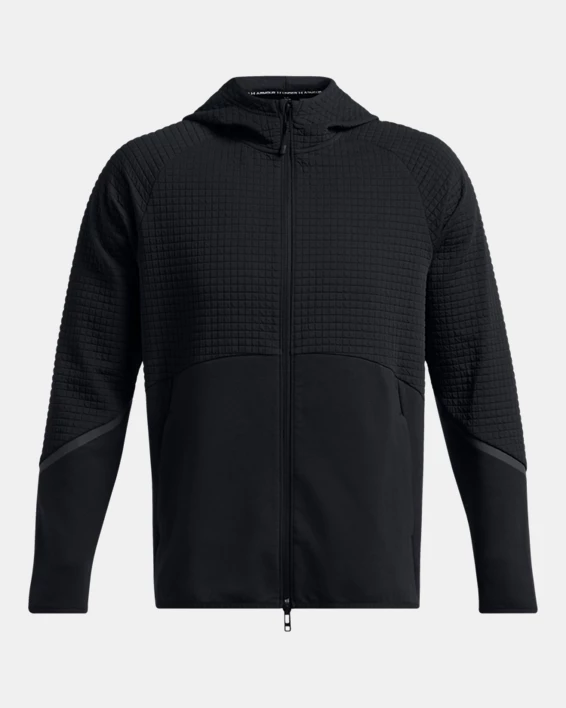 Under Armour Sudadera con cremallera completa UA Unstoppable Fleece Grid para hombre   Última moda