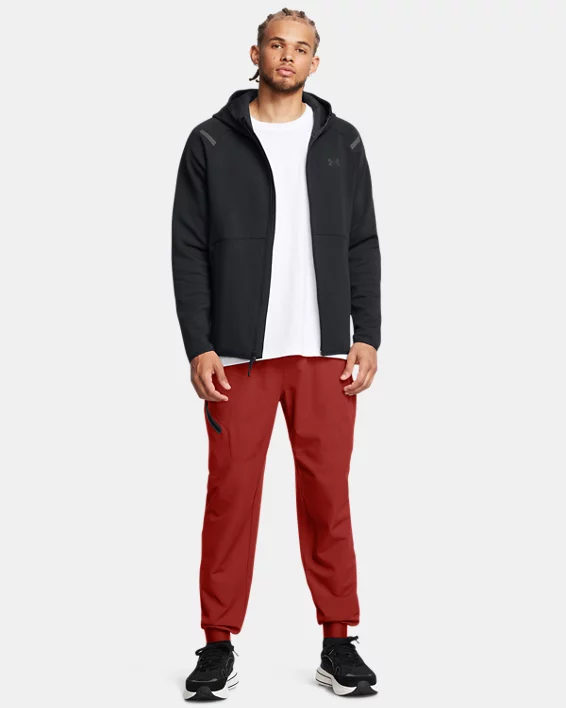 Under Armour Sudadera con capucha y cremallera completa UA Unstoppable Fleece para hombre   En oferta