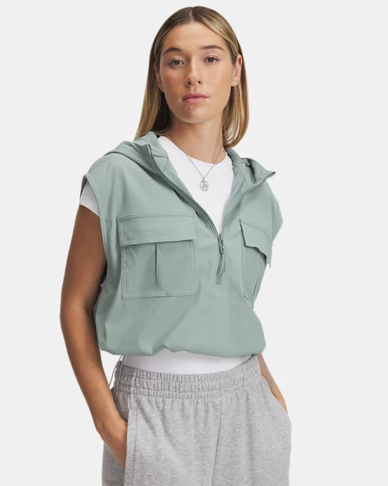 Under Armour Sudadera con capucha sin mangas UA Unstoppable Utility para mujer   Promoción por tiempo limitado