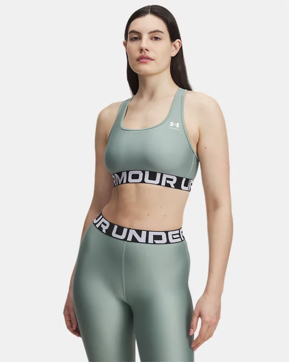 Under Armour Sujetador deportivo HeatGear® Armour Mid Branded para mujer   Gran oferta
