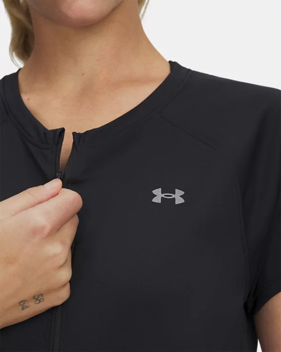 Under Armour Camiseta de manga corta con cremallera UA Trail Run para mujer   En línea