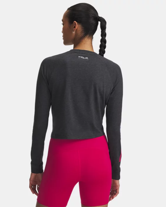 Under Armour Parte superior de manga larga estampada UA Trail Run para mujer   Rebajas
