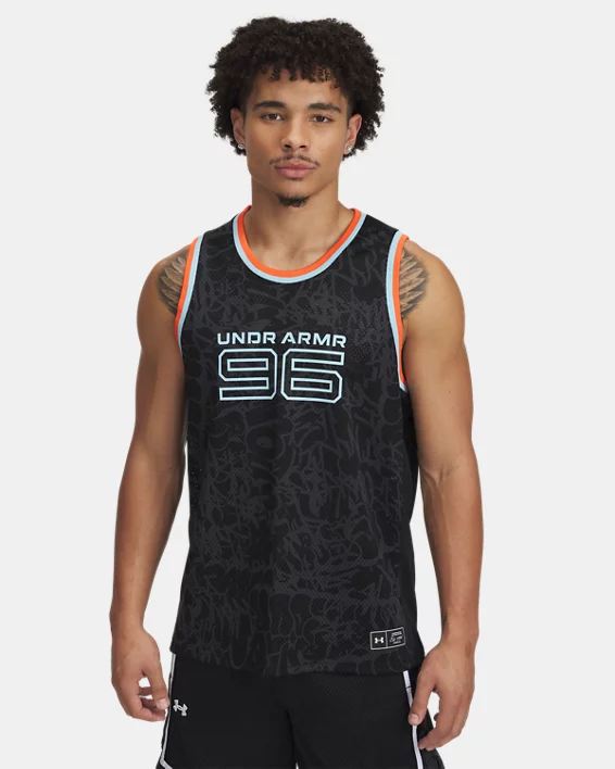 Under Armour Camiseta de tirantes estampada de malla UA Zone Pro para hombre  