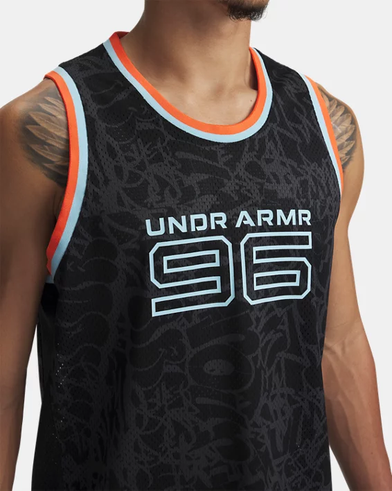 Under Armour Camiseta de tirantes estampada de malla UA Zone Pro para hombre   Envío internacional gratuito
