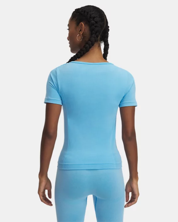 Under Armour Parte superior de manga corta de efecto lavado sin costuras UA Vanish para mujer   Outlet online