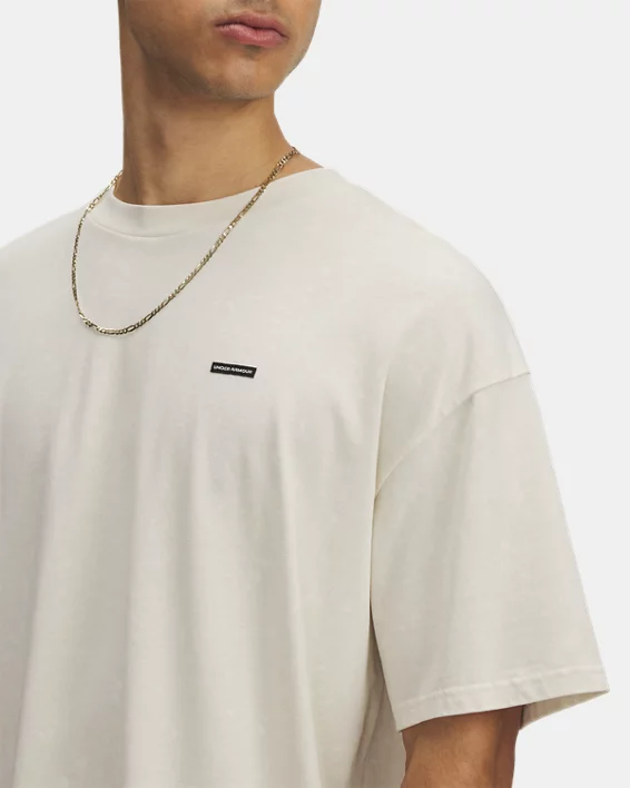Under Armour Camiseta de manga corta UA Heavyweight Oversized Logo Wash para hombre   Rebajas de fin de temporada