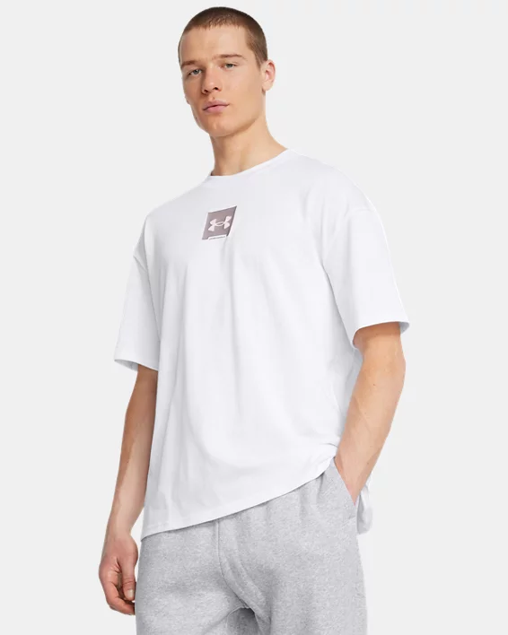 Under Armour Camiseta de manga corta UA Heavyweight Oversized SM Box para hombre  