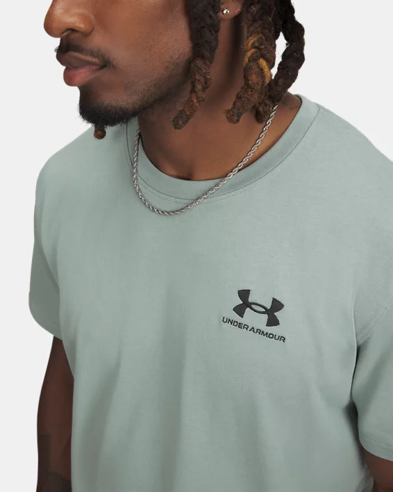 Under Armour Camiseta de manga corta UA Logo Embroidered Heavyweight para hombre   Oferta especial de fábrica