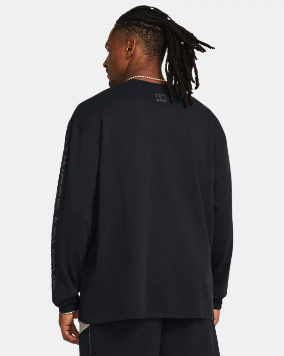 Under Armour Camiseta de manga larga UA Heavyweight Tonal Wordmark para hombre   Promoción trimestral