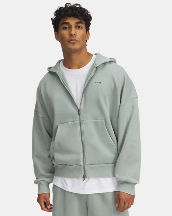 Under Armour Sudadera con cremallera completa UA Icon Heavyweight Fleece Wash para hombre   En oferta