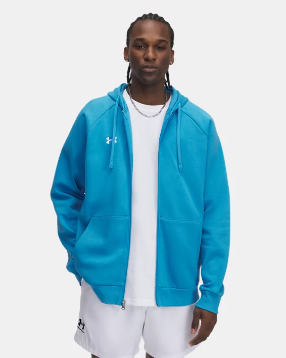 Under Armour Sudadera con capucha y cremallera completa de tejido Fleece UA Rival para hombre   Promoción trimestral