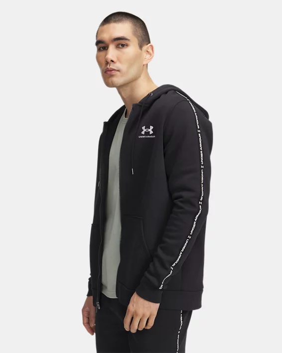 Under Armour Parte de arriba con cremallera completa UA Icon Fleece Taping para hombre   Liquidación
