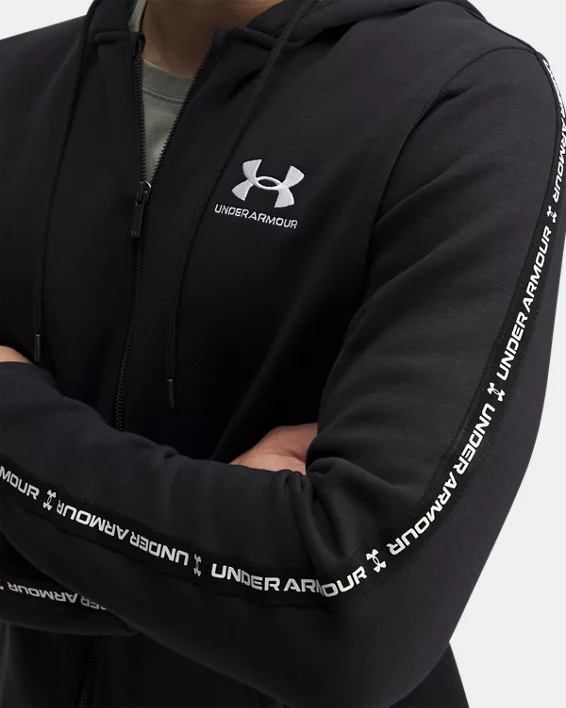 Under Armour Parte de arriba con cremallera completa UA Icon Fleece Taping para hombre   Liquidación