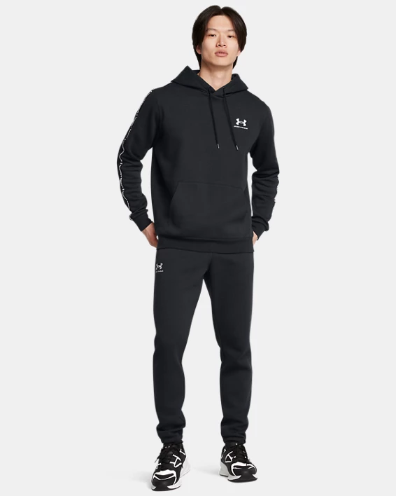 Under Armour Sudadera con capucha UA Icon Fleece Taping para hombre   Tienda de fábrica