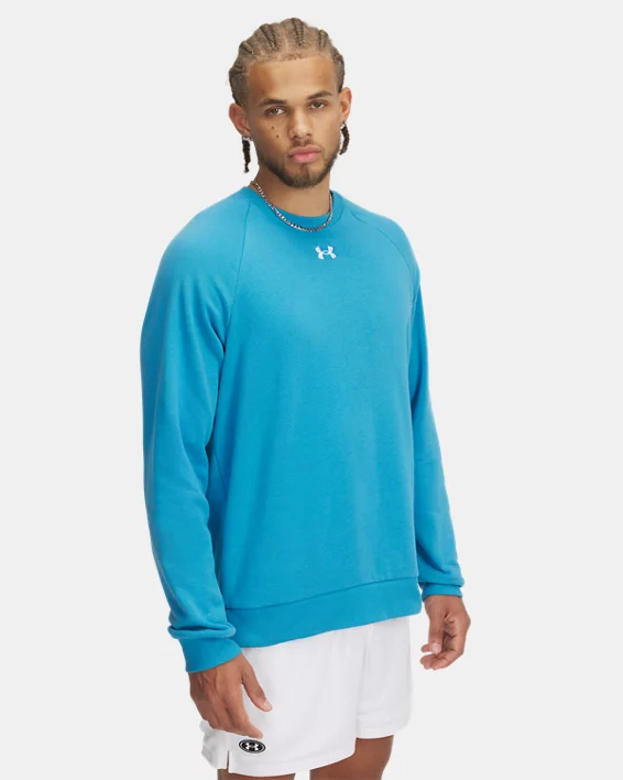 Under Armour Sudadera con cuello redondo UA Rival Fleece para hombre   Ofertas especiales