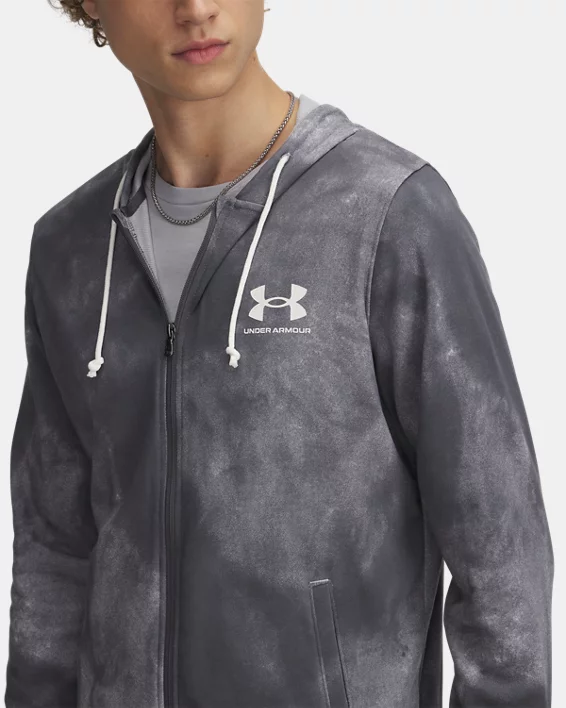 Under Armour Parte superior con cremallera completa UA Rival Terry para hombre   Devoluciones gratuitas