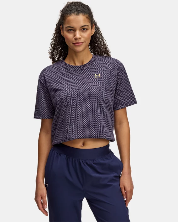 Under Armour Camiseta de manga corta UA Heavyweight Holiday para mujer   Tienda