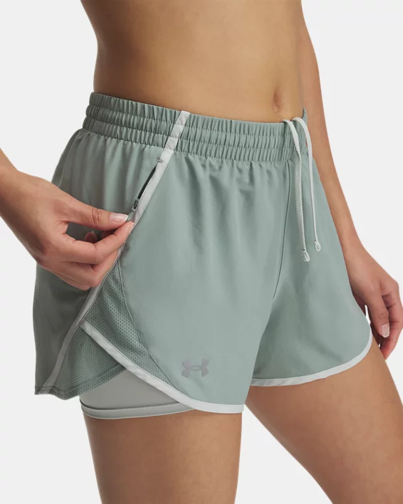 Under Armour Pantalón corto 2 en 1 UA Fly-By para mujer   Liquidación