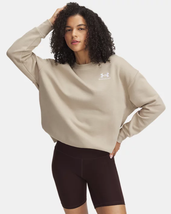 Under Armour Sudadera oversize UA Icon Fleece para mujer   Mejor oferta