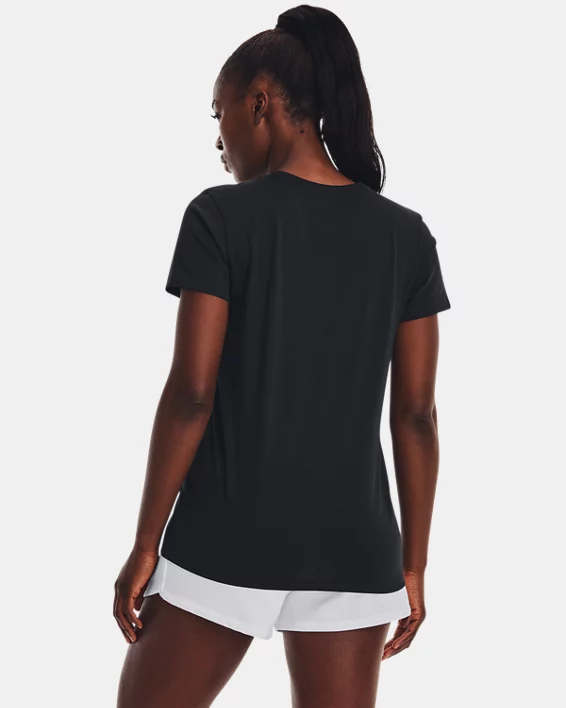 Under Armour Camiseta de manga corta con logotipo UA Rival para mujer   Rebajas top