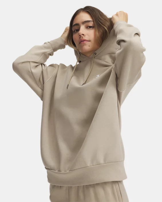 Under Armour Sudadera oversize con capucha UA Icon Fleece para mujer   Envío gratis