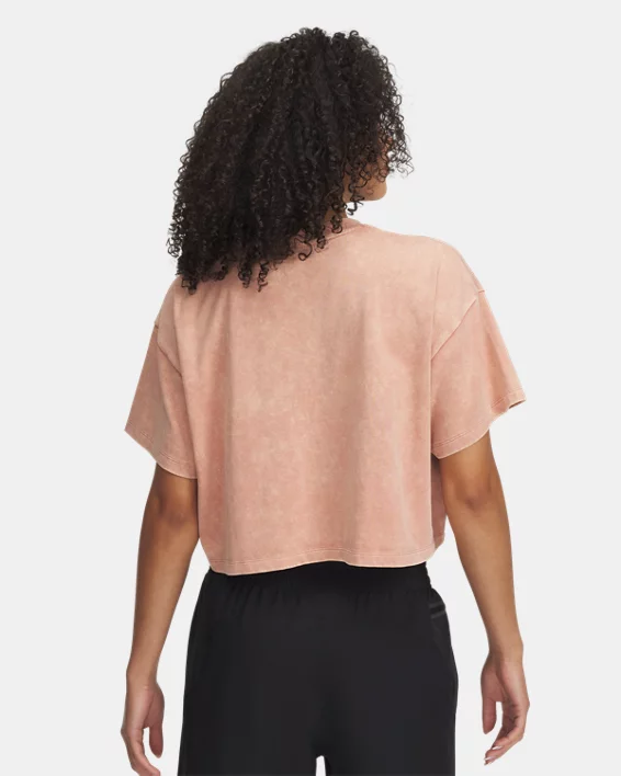Under Armour Camiseta de manga corta UA Heavyweight Wash para mujer   Última moda