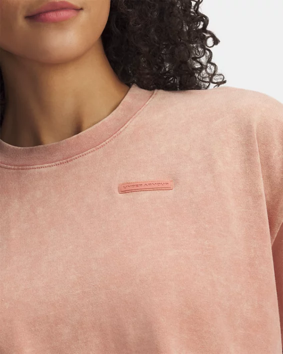 Under Armour Camiseta de manga corta UA Heavyweight Wash para mujer   Última moda