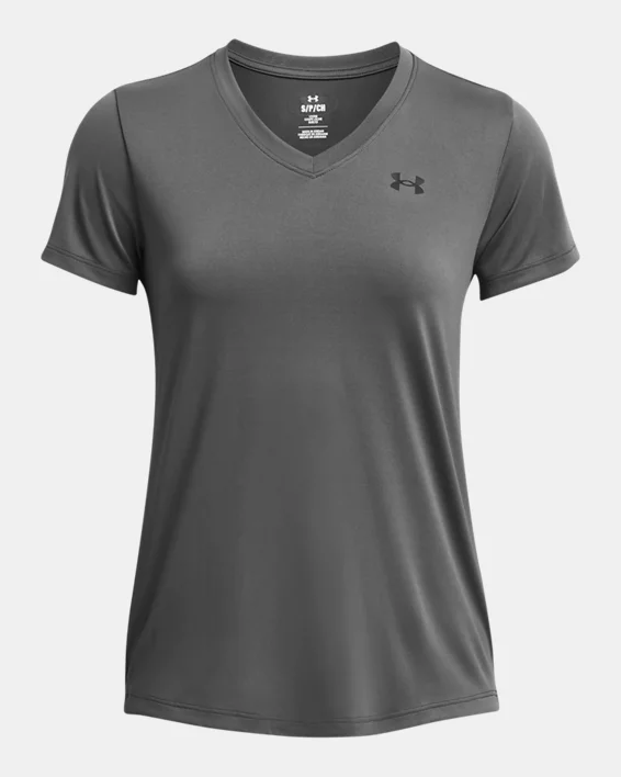 Under Armour Camiseta de manga corta con cuello de pico UA Tech™ para mujer   En oferta