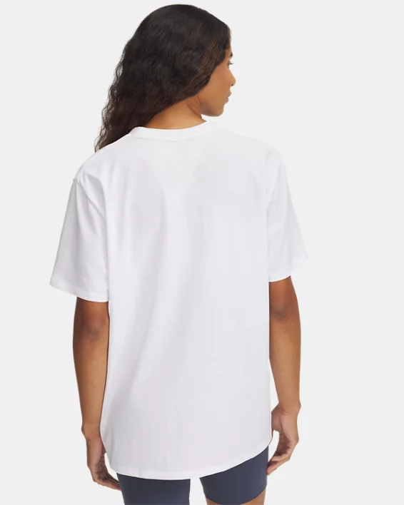 Under Armour Camiseta de manga corta UA Heavyweight Oversized Collegiate para mujer   Los más vendidos