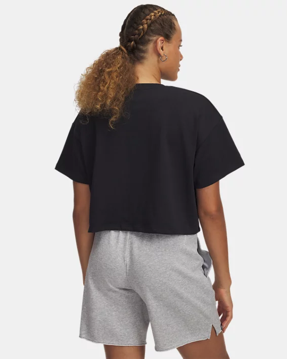Under Armour Camiseta de manga corta UA Varsity Mix Heavyweight Crop para mujer   Tienda