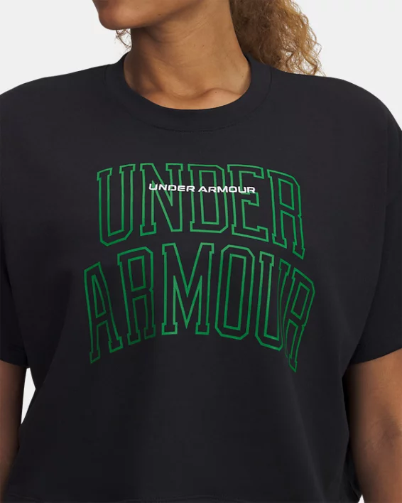 Under Armour Camiseta de manga corta UA Varsity Mix Heavyweight Crop para mujer   Tienda
