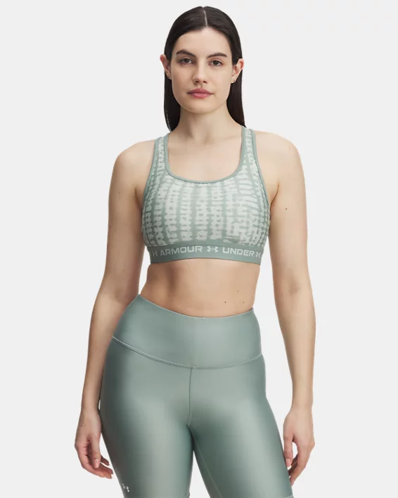 Under Armour Sujetador deportivo Armour® Mid Crossback Printed para mujer   Rebajas top