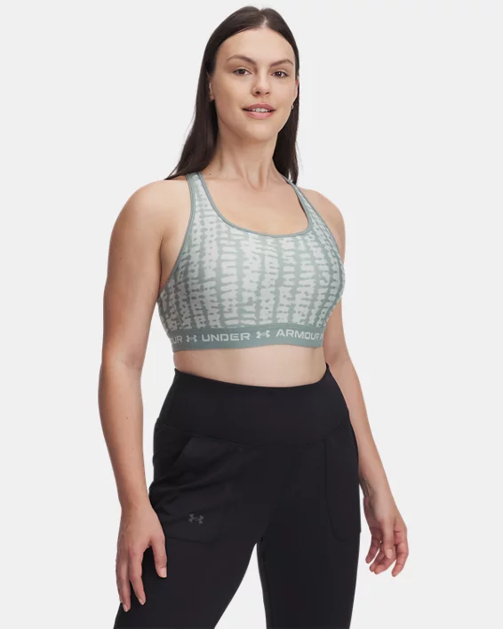 Under Armour Sujetador deportivo Armour® Mid Crossback Printed para mujer   Rebajas top