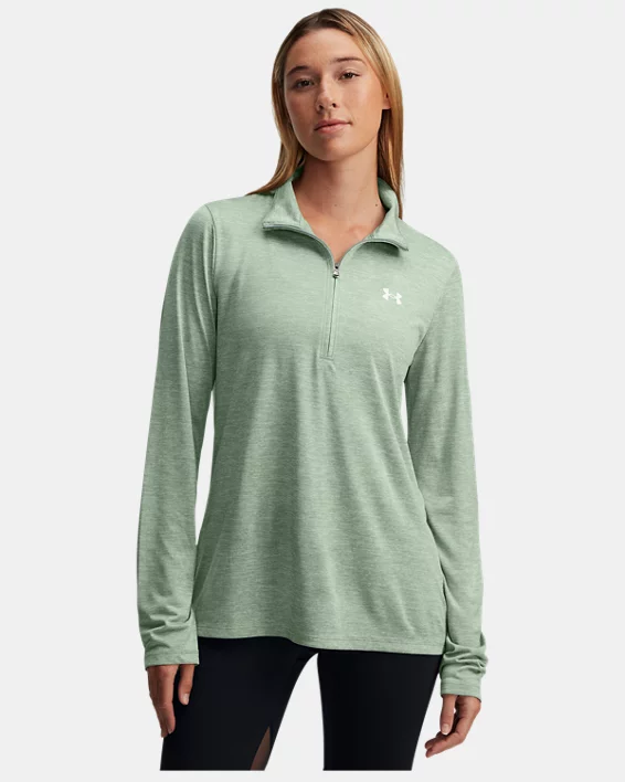 Under Armour Parte de arriba con media cremallera UA Tech™ Twist para mujer  