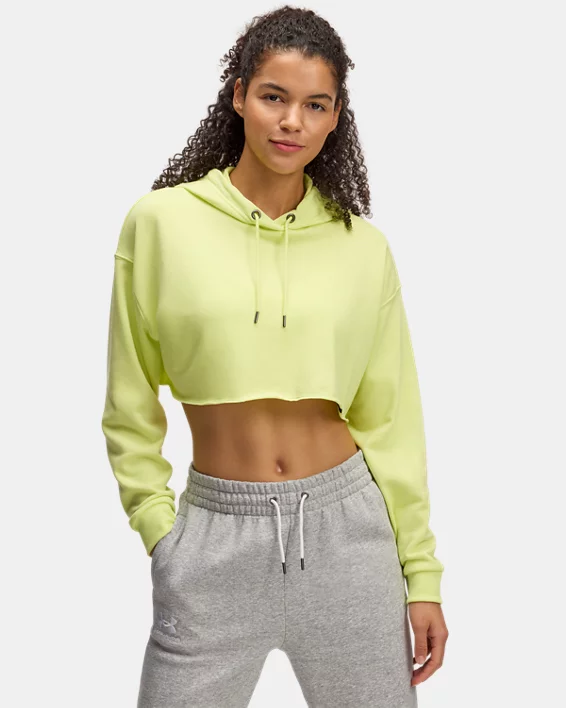 Under Armour Sudadera corta con capucha UA Icon Terry para mujer   Solo queda un día