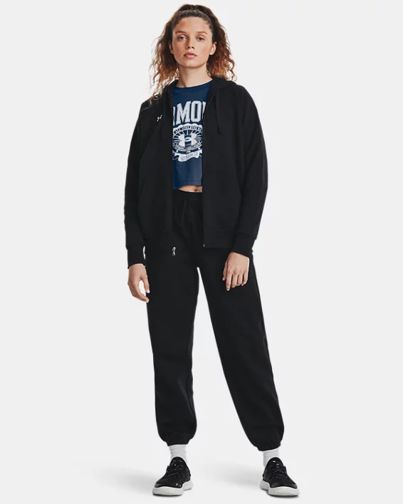 Under Armour Sudadera con capucha y cremallera completa de tejido Fleece UA Rival para mujer   Grandes descuentos