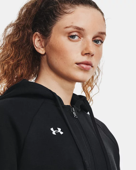 Under Armour Sudadera con capucha y cremallera completa de tejido Fleece UA Rival para mujer   Grandes descuentos