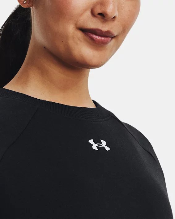 Under Armour Sudadera de cuello redondo UA Rival Fleece para mujer   Limitado a 3 días