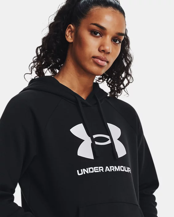 Under Armour Sudadera con capucha de tejido Fleece UA Rival Big Logo para mujer   Ahorra y exporta