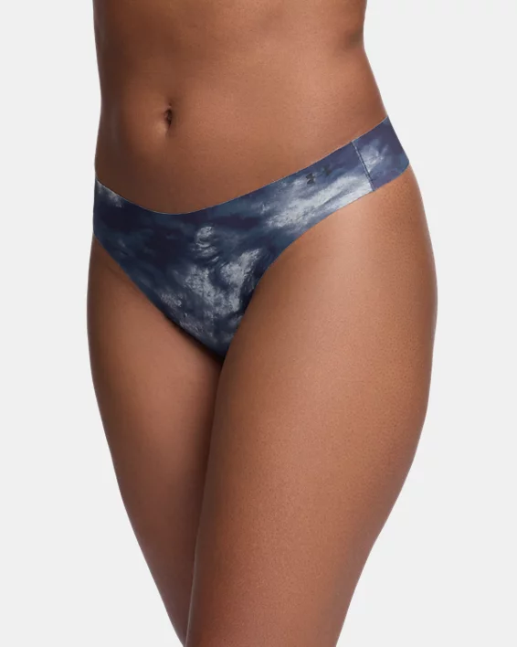 Under Armour Tanga invisible con estampado UA Pure Stretch para mujer - Paquete de 3   En oferta