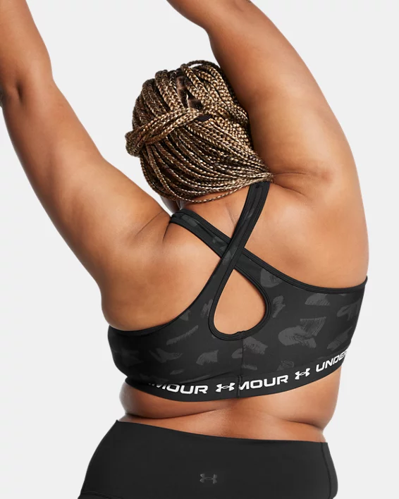 Under Armour Sujetador deportivo de impacto medio Armour® Crossback Print para mujer   Envío gratis