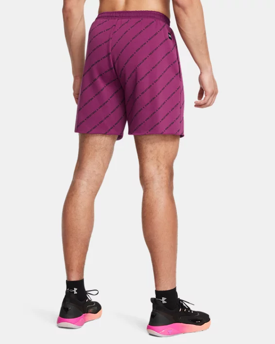 Under Armour Pantalón corto Project Rock Icon Fleece Printed Badge Of Honor para hombre   Superdescuento