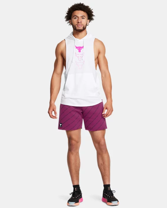 Under Armour Pantalón corto Project Rock Icon Fleece Printed Badge Of Honor para hombre   Superdescuento