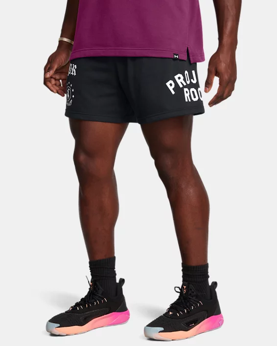 Under Armour Pantalón corto Project Rock Terry Fleece Badge Of Honor para hombre   En oferta