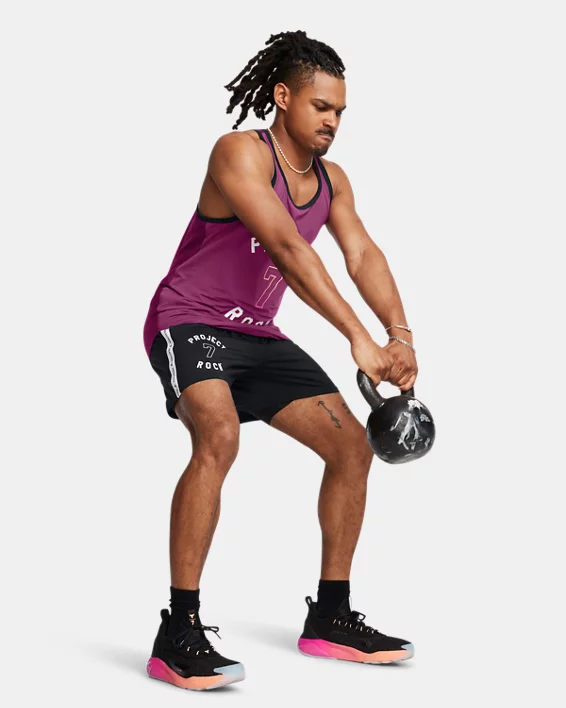 Under Armour Pantalón corto Project Rock Mesh Badge Of Honor para hombre   Descuento por venta flash